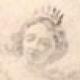Pietro Testa - Dipinto di un volto di donna con corona