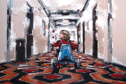 Immagine pittorica del famoso film Shining di Kubrick