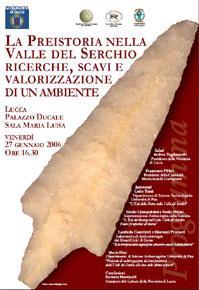 Locandina: ​​​​​​​La preistoria nella Valle del Serchio. Ricerche, scavi e valorizzazione di un ambiente