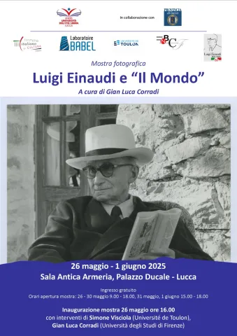 PALAZZO DUCALE - Una mostra dell'Unidel su Luigi Einaudi nel 150esimo anniversario della nascita PALAZZO DUCALE - Una mostra dell'Unidel su Luigi Einaudi nel 150esimo anniversario della nascita