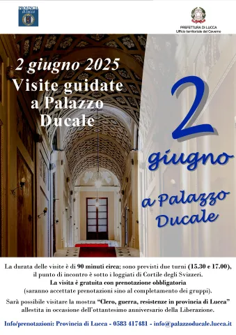 PALAZZO DUCALE - Il 2 Giugno, visite gratuite alle sale del palazzo