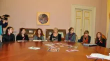 Foto della riunione svoltasi a Palazzo ducale nella sala di transito